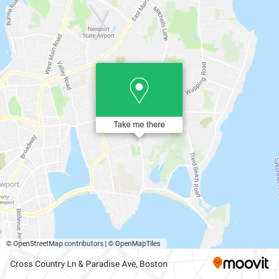 Cross Country Ln & Paradise Ave map