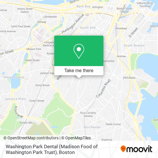 Mapa de Washington Park Dental (Madison Food of Washington Park Trust)