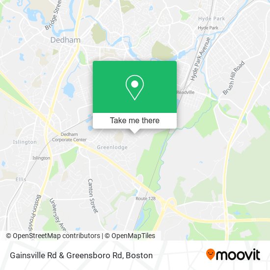 Gainsville Rd & Greensboro Rd map