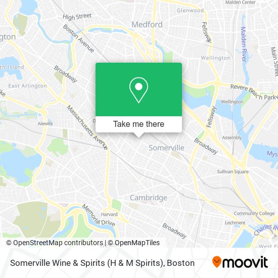 Mapa de Somerville Wine & Spirits (H & M Spirits)