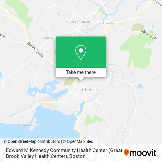 Mapa de Edward M Kennedy Community Health Center (Great Brook Valley Health Center)