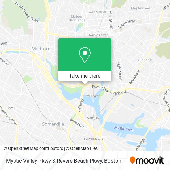 Mapa de Mystic Valley Pkwy & Revere Beach Pkwy