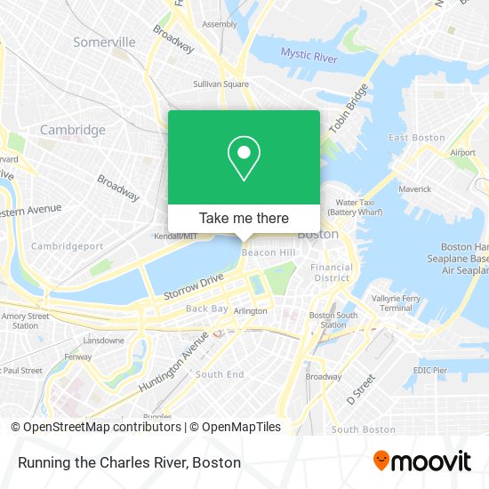 Mapa de Running the Charles River