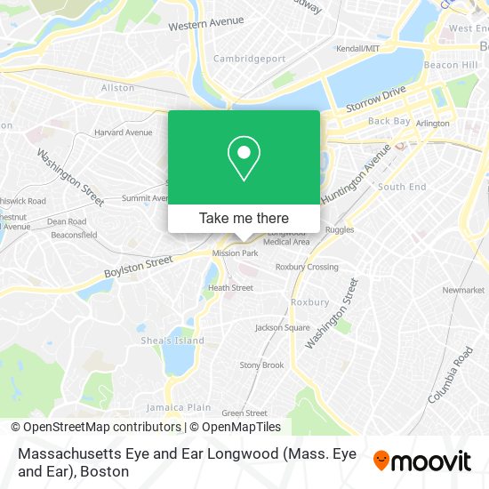 Massachusetts Eye and Ear Longwood (Mass. Eye and Ear) map