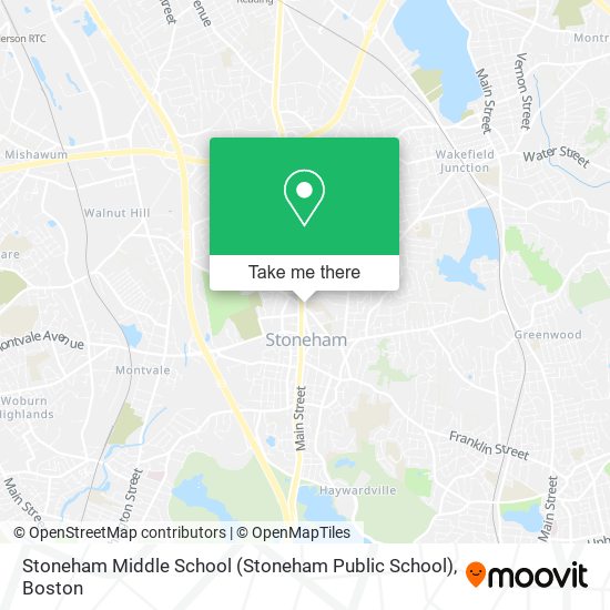 Mapa de Stoneham Middle School (Stoneham Public School)