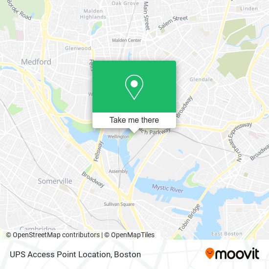 UPS Access Point Location map