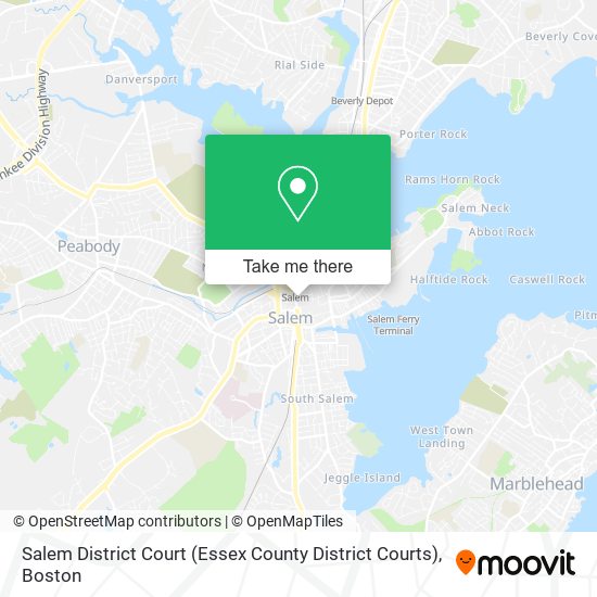 Mapa de Salem District Court (Essex County District Courts)