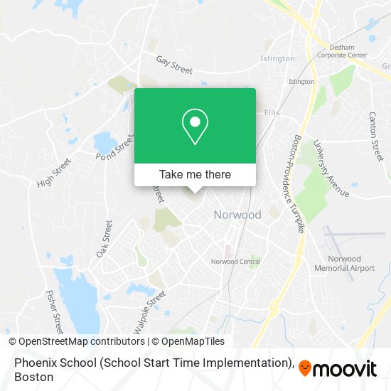 Mapa de Phoenix School (School Start Time Implementation)