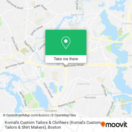 Komal's Custom Tailors & Clothiers (Komal's Custom Tailors & Shirt Makers) map