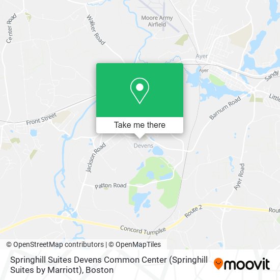 Mapa de Springhill Suites Devens Common Center (Springhill Suites by Marriott)