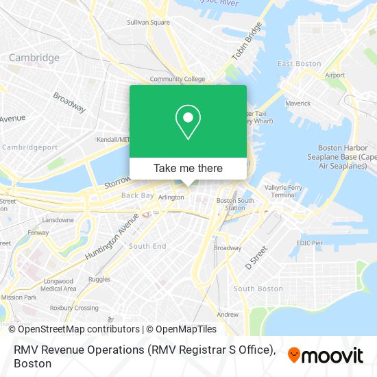 RMV Revenue Operations (RMV Registrar S Office) map