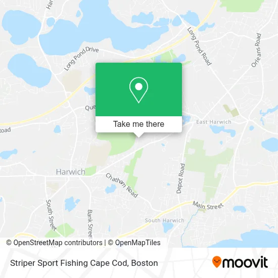 Striper Sport Fishing Cape Cod map