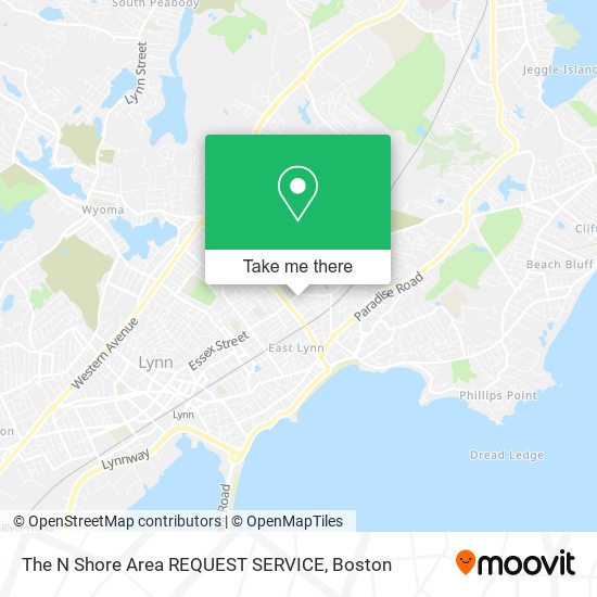The N Shore Area REQUEST SERVICE map