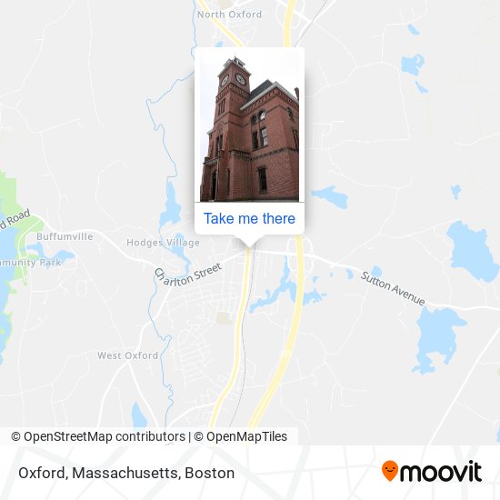 Mapa de Oxford, Massachusetts