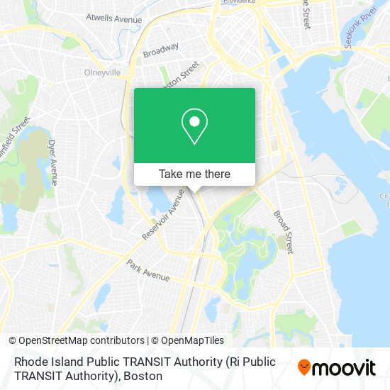 Mapa de Rhode Island Public TRANSIT Authority (Ri Public TRANSIT Authority)