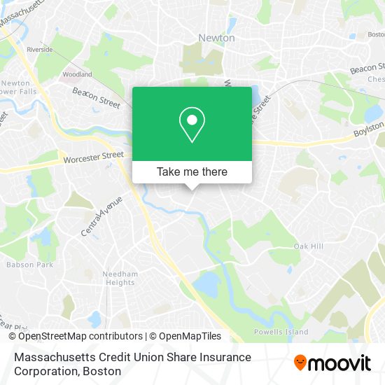 Mapa de Massachusetts Credit Union Share Insurance Corporation