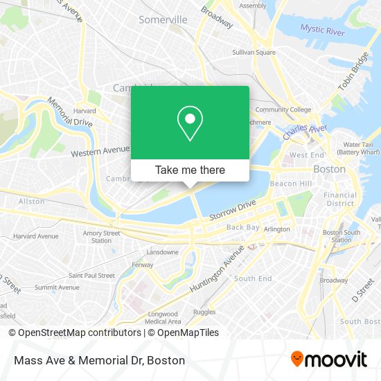 Mass Ave & Memorial Dr map