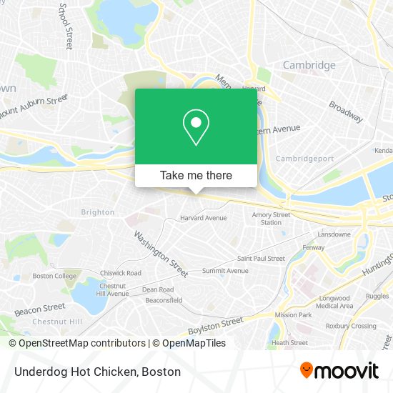 Underdog Hot Chicken map