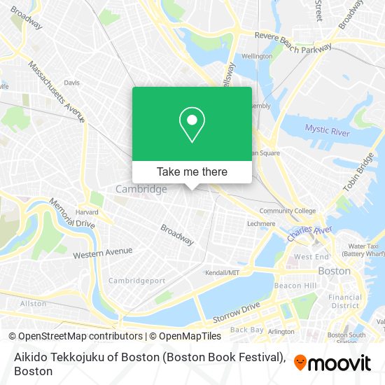 Mapa de Aikido Tekkojuku of Boston (Boston Book Festival)
