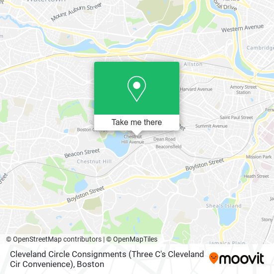 Cleveland Circle Consignments (Three C's Cleveland Cir Convenience) map