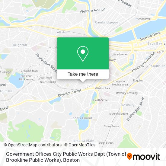 Mapa de Government Offices City Public Works Dept (Town of Brookline Public Works)