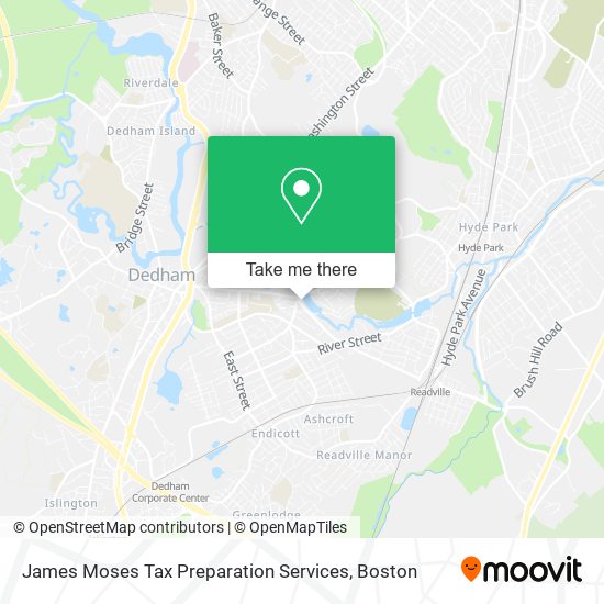 James Moses Tax Preparation Services map