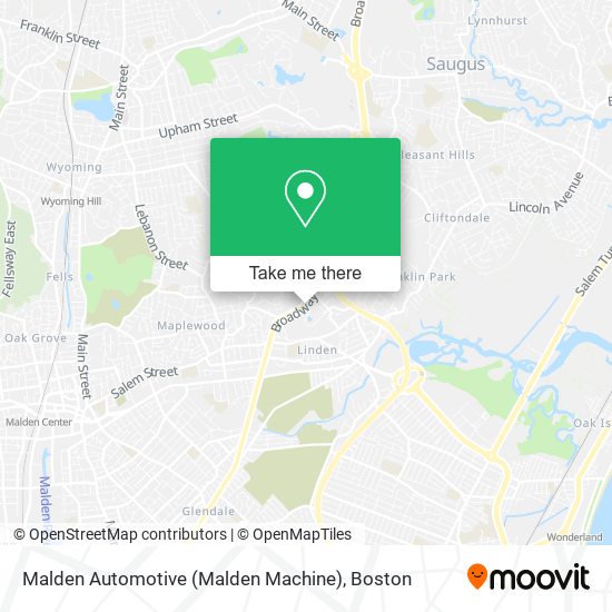 Mapa de Malden Automotive (Malden Machine)