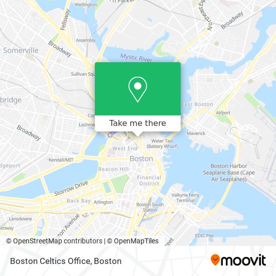 Mapa de Boston Celtics Office