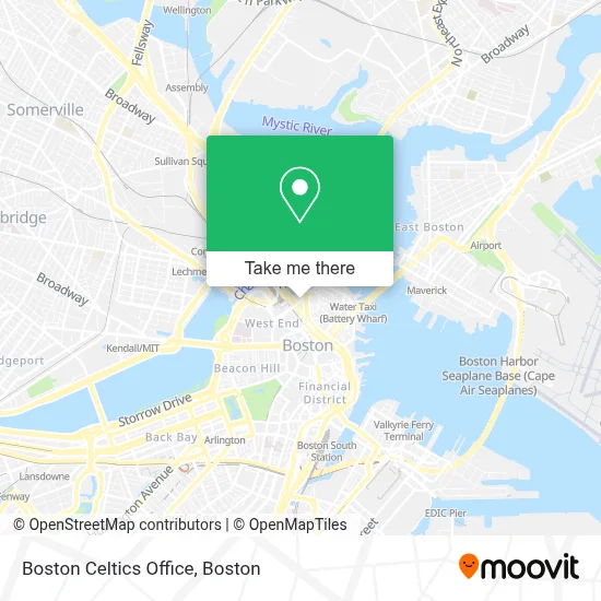 Boston Celtics Office map