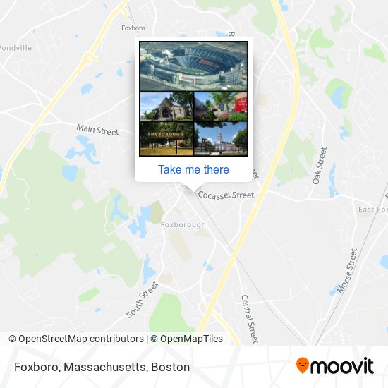 Mapa de Foxboro, Massachusetts