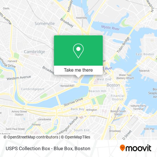 USPS Collection Box - Blue Box map