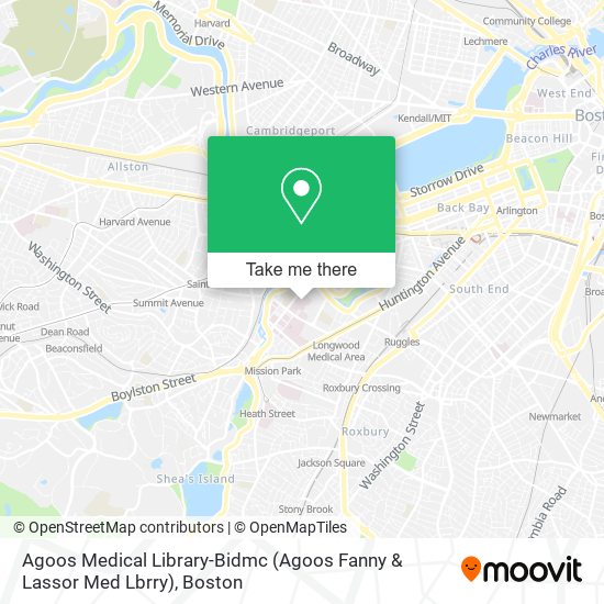 Mapa de Agoos Medical Library-Bidmc (Agoos Fanny & Lassor Med Lbrry)