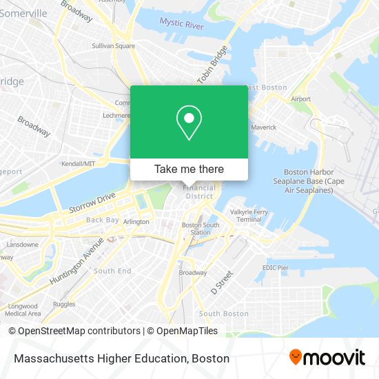 Massachusetts Higher Education map