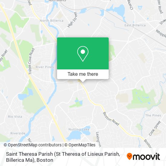 Mapa de Saint Theresa Parish (St Theresa of Lisieux Parish, Billerica Ma)