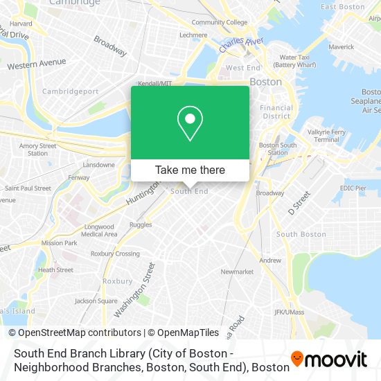 Mapa de South End Branch Library (City of Boston - Neighborhood Branches, Boston, South End)