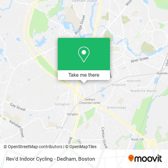Rev'd Indoor Cycling - Dedham map