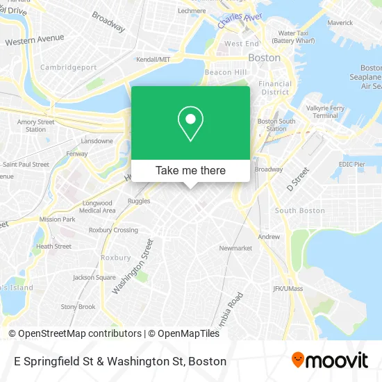 Mapa de E Springfield St & Washington St