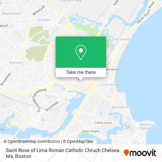 Mapa de Saint Rose of Lima Roman Catholic Chruch Chelsea Ma