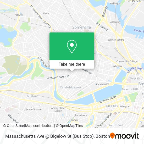 Mapa de Massachusetts Ave @ Bigelow St (Bus Stop)