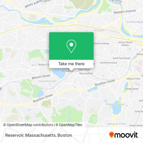 Mapa de Reservoir, Massachusetts