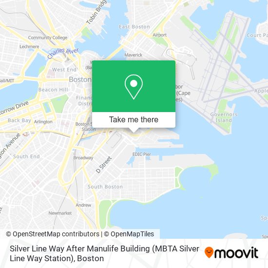 Mapa de Silver Line Way After Manulife Building (MBTA Silver Line Way Station)