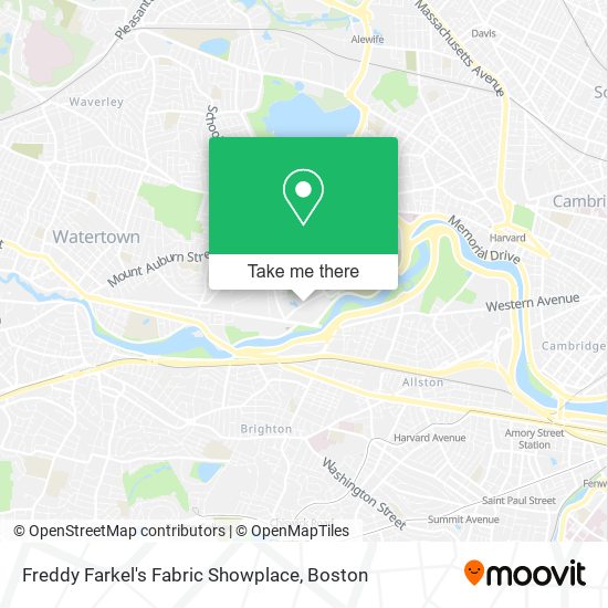 Freddy Farkel's Fabric Showplace map