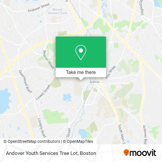 Mapa de Andover Youth Services Tree Lot
