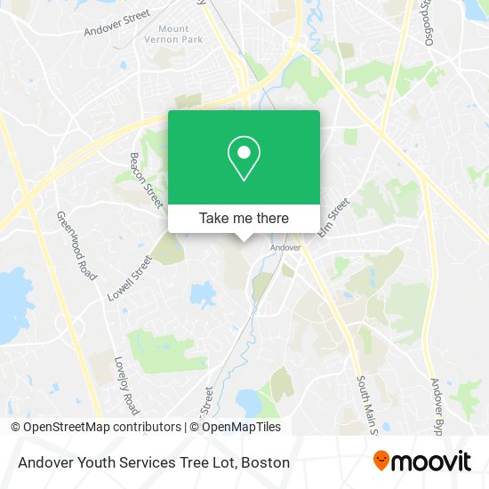 Andover Youth Services Tree Lot map