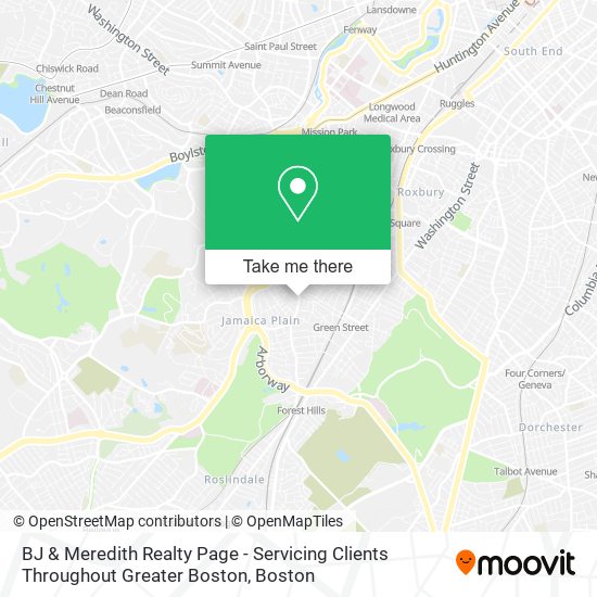 BJ & Meredith Realty Page - Servicing Clients Throughout Greater Boston map