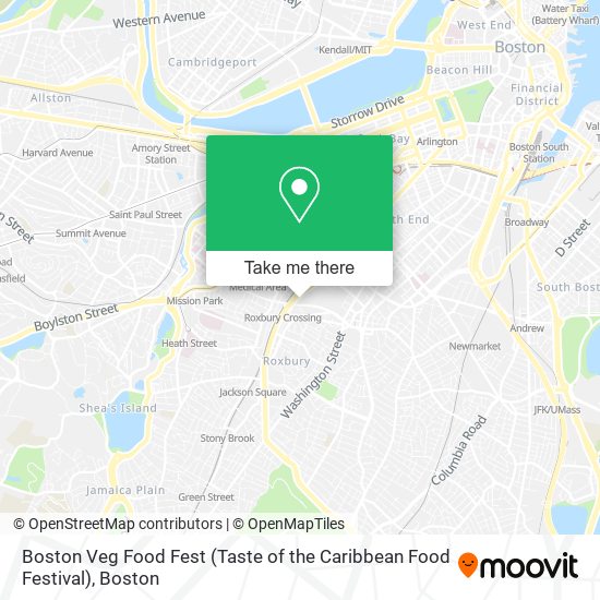 Boston Veg Food Fest (Taste of the Caribbean Food Festival) map