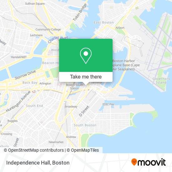 Independence Hall map