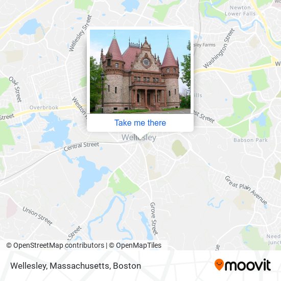 Wellesley, Massachusetts map