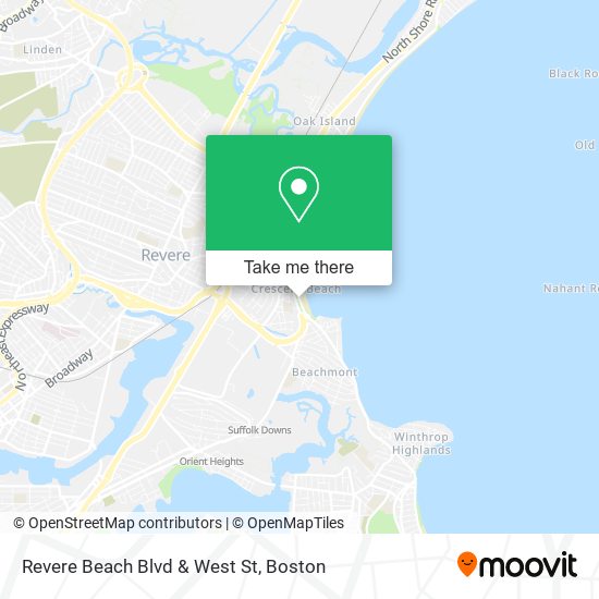 Mapa de Revere Beach Blvd & West St