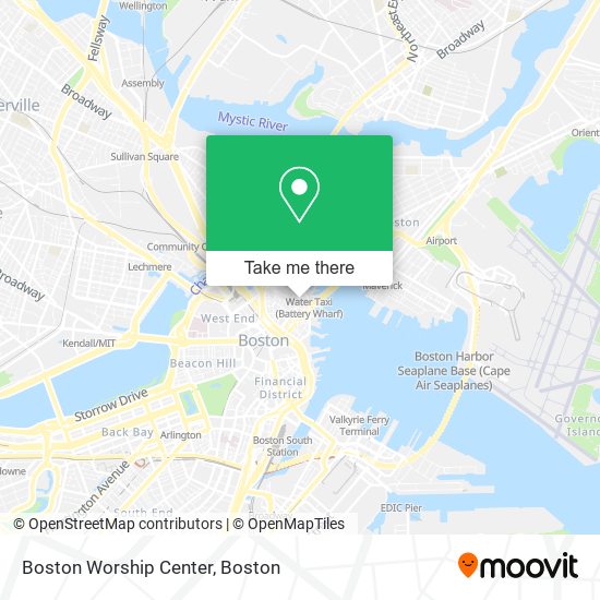 Mapa de Boston Worship Center